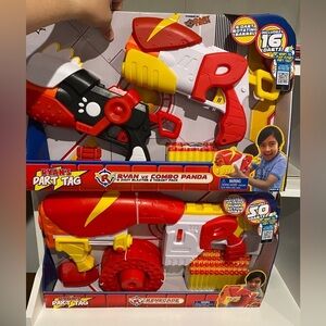 NEW- 2 Dart Barrel Blasters for 1 Low Price! Ryan’s World Foam Dart Blaster Toy